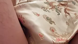 Cross-dressing man in cheongsam