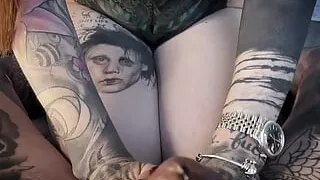 Mistress penetrates penis with her long nails. Cumshot on nails. BDSM, Femdom