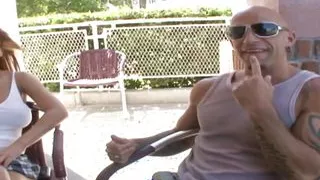 Horny Megan Monroe with huge breasts gets fucked in the