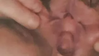 Mature milf with open pussy, very fat, showing with her ass