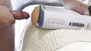 4 Cumshots in the Blowjob Machine