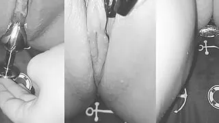 Beautiful girl MASTURBATES while no one is home her narrow WET PUSSY