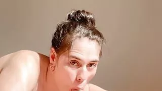 Deep Throat Used My Mouth and Little Pussy!!! Pre Cum Inside Pussy!!!!