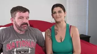 Desperate Amateurs Caralynn and Alisha getting thir pussies stretched by big hard cock