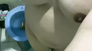 Girl Big Tits Masturbate Pussy alone mo room