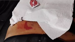 Crossdresser in public with - My First Tattoo - Anal Sissy Crossdresser Femboy