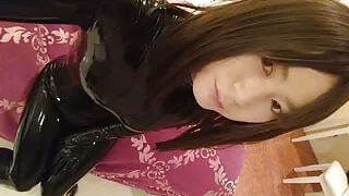 Rubber man masterbate