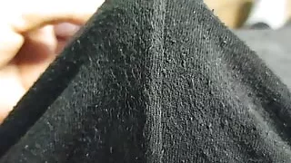 Guy rubbing his huge bulge in underwear with pants