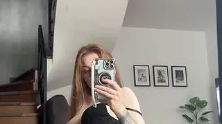 Hot milf in pantyhose and heels to caress the pussy