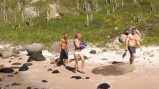 Gangbang party with Lea Lazur with firm tits has her ass and