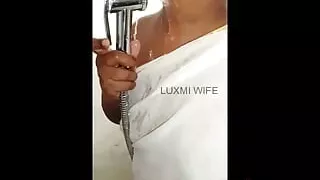 Saree Wet in Shower Video Call to Ex-lover