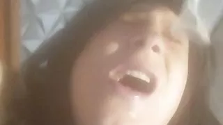 Whore femboy sissy slut eat cum