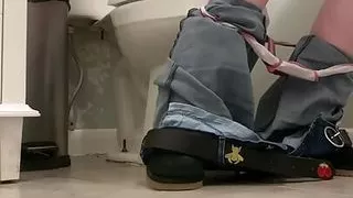 Follow me to the bathroom four times