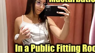 I tried some lingerie in a public fitting room and MASTURBATED