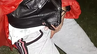 My girlfriend is a fetishist who loves to masturbate in public places - Lesbian-candys