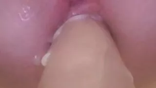 Slut anal wife damage anal hole with big dildo