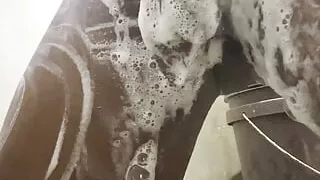 Indian boy Big Thick Dick bathing masturbation fun with nice loads of cumshots