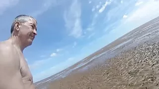 Wank On The Beach