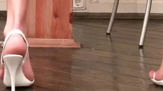 A slut with blonde hair enjoys a sex toy