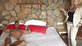 Real German amateur mature whore with big breasts blonde