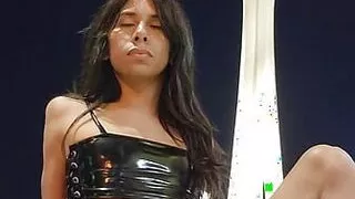 Femboy strutting around vegas