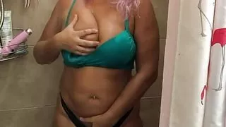 Hot Blonde Whore in the Shower