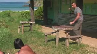 Neighbour Found Two Lesbians Having Fun Outdoors and Joined Them for a Hot Threesome