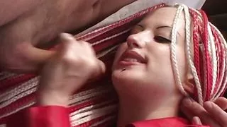 Attractive French hoe takes on two fat dicks in an outdoor anal threesome