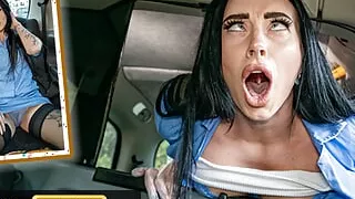 Fake Taxi Hot Nurse in Uniform Gives Driver a Suck and Fuck before a Meeting