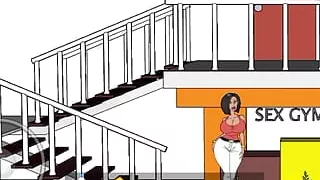 Cartoon sex at the gym enjoy  . Find key for sex  cum face ..