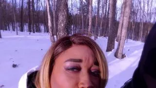 4K- Sucking dick in the Snow Nina Rivera