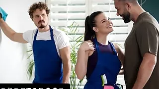 PURE TABOO House Cleaner Alison Rey Flirts With Rich Customer Will Pounder In Front Of Her Husband
