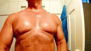 Fitness musclebear sport papi bodybuilder Studio bizeps strongman powerlifter fit shaving chest