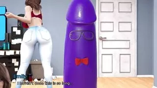 Sexbot - riding a massive dildo
