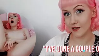 Ersties - Cutie Evie Watches Herself Masturbate in the Mirror