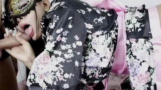 Creampie Thai Asian Couple Cosplay Sexy Kimono, Japan Yukata with Big Long Cock