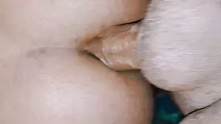 My stepfather fucked my ass so hard that it made me go to the toilet.