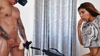 "Are you masturbating with my panties?!!!" My stepsister tricks me into fucking her