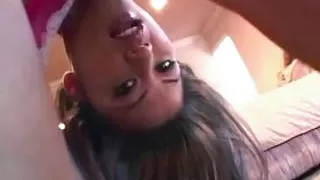 Super Horny Asian Sweetie Charmane Gives Awesome Handjob and Blowjob Combo