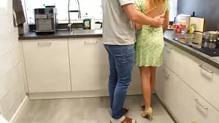 Cuckold Stories: Small Size Hotwife ???? Got Roughly Fucked by Husband Friend in Kitchen!