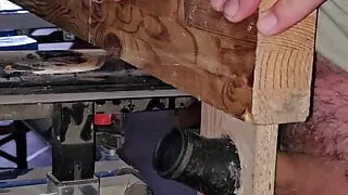 Stick cock in a tube and cum