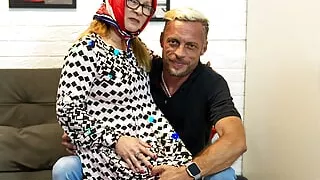 67 years old granny gets ass destroyed