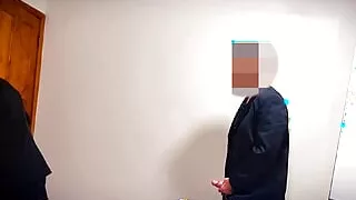 Secretary gets sperm in her mouth in the office.