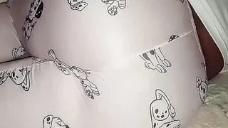 Stepbrother grabs his young stepsister in pajamas and makes her cum: