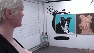 My lover a tattooed German whore with big breasts gets her