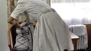 German amateur with a slutty cougar with tattoos and small