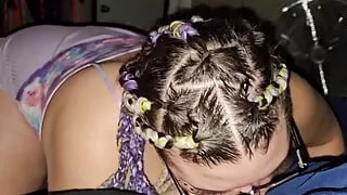 Giving great head for his birthday my gift is delicious treat