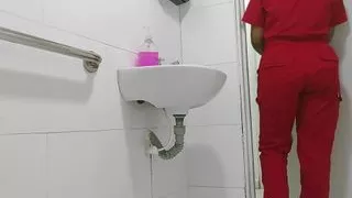 Caser camera records nurse in bathroom