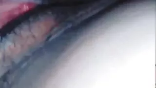 The hot girl is having a lot of fun while masturbating, pressing her breasts and caressing her nipples, she is getting orgasm an