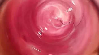 Camera deep inside Mia's tight creamy Pussy